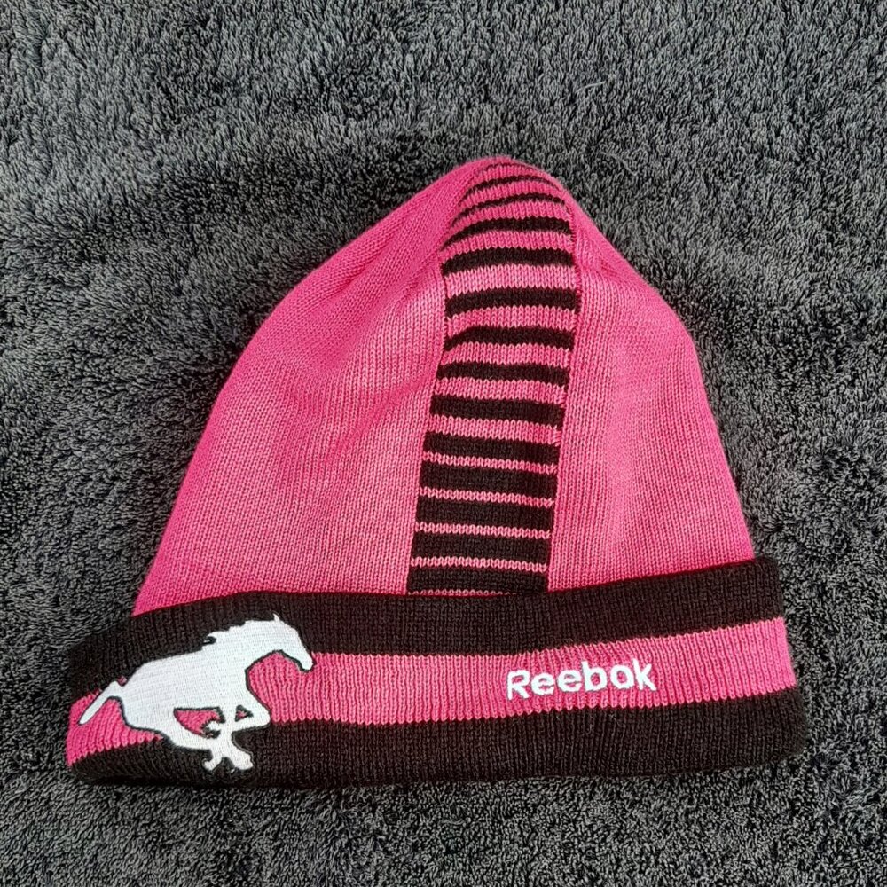 Reebok Calgary Stampeders Pink Woman's Knit Winter Hat Toque